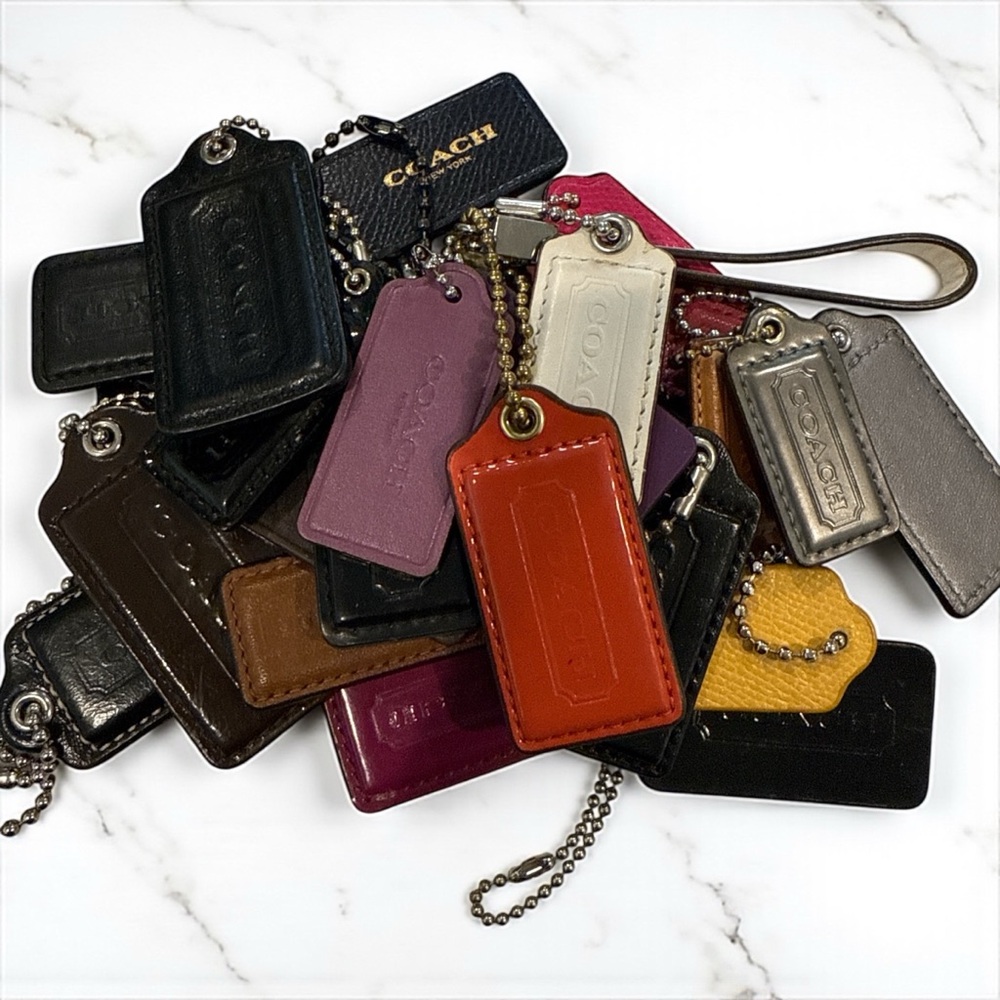 Coach Colorful Leather Keychain Collection.  For one tag.